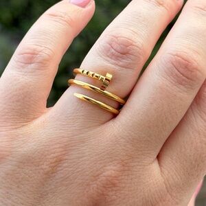 Elegant Gold Nail Ring